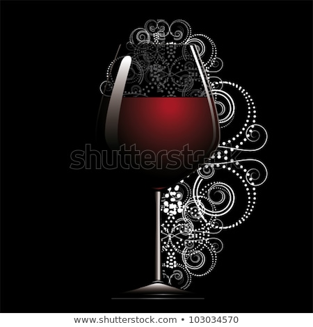 Stock photo: Wine Glass In Grey Back