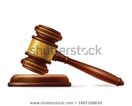 Stock fotó: Judge Hammer And Stand In 3d Vector Illustration