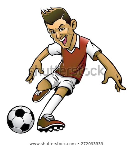 Stock photo: Soccer League Player Cartoon
