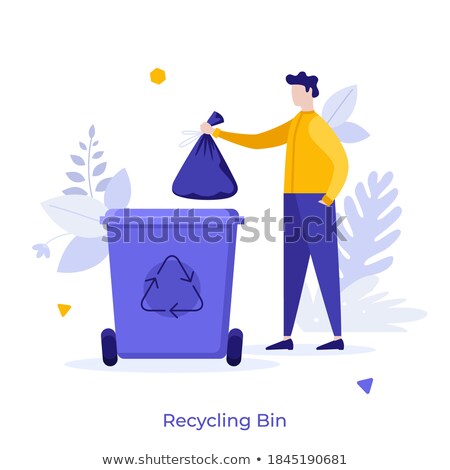 Stok fotoğraf: Bin For Recyclable Waste Vector Concept Metaphor