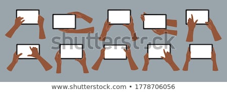 Foto stock: Person Holding Tablet Business Concept