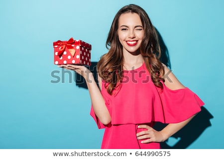 Stok fotoğraf: Young Girl With Gift