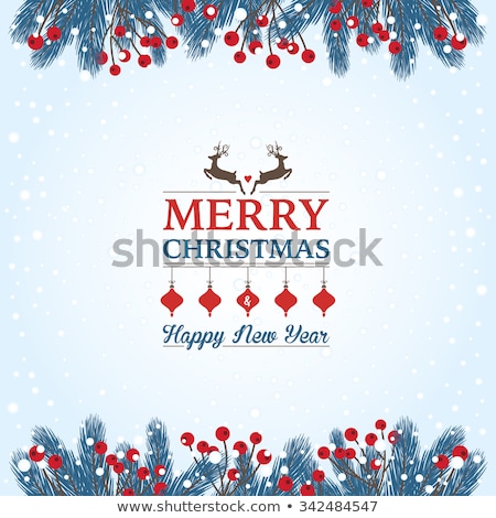 Stok fotoğraf: Merry Christmas Card With Angels