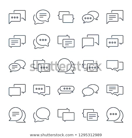 ストックフォト: Outline Communication Icon Isolated On White Background