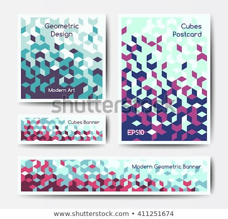 Stok fotoğraf: Isometric Cube Abstract Background