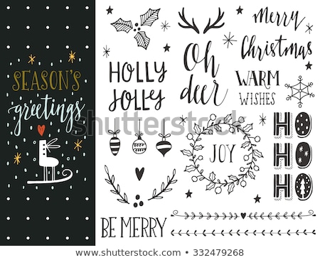 Stock photo: Christmas Bells Hand Drawn Outline Doodle Icon