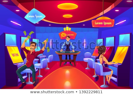 Stockfoto: Player And Gambling Machine Casino Game Vector