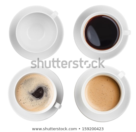 Zdjęcia stock: Empty Coffee Cups With Saucers