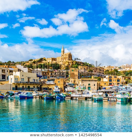 Foto stock: Victoria Town In Gozo Island Malta