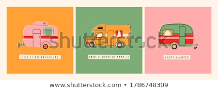 Foto stock: Camper Illustration