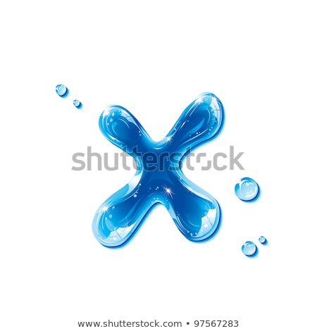 Stock foto: Abc Series - Water Liquid Alphabet - Small Letter X  