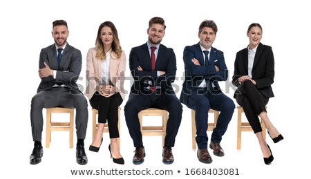 Stock photo: Businessman Wondering At Woman Legs