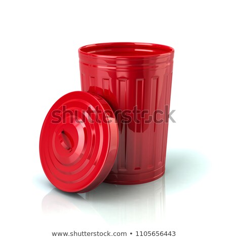 [[stock_photo]]: Metal Trash Can Containing Computer Waste