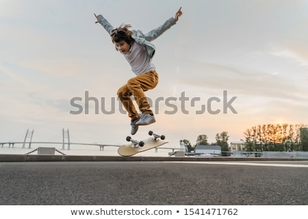 Stock photo: Carefree Skateboarder