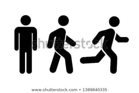 ストックフォト: Standing Human Icon Vector Illustration