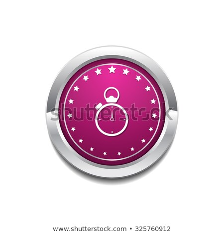 Stock foto: Stop Watch Pink Vector Button Icon