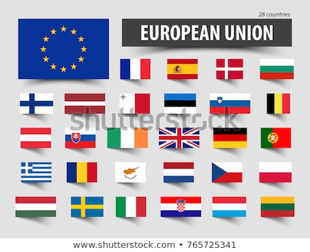 Stok fotoğraf: Eu Flag With Denmark Country European Union Membership Denmark