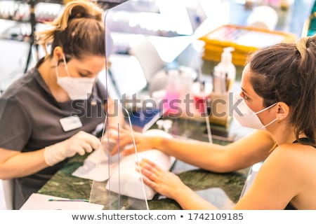 Сток-фото: Specialist Making Manicure