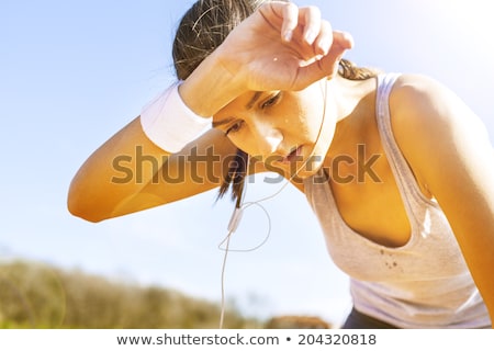 Stock photo: Beautiful Slim Brunette Running Outdoors