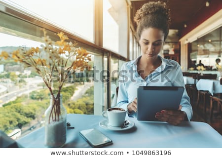 Stock fotó: Teenage Girl In A Cafe