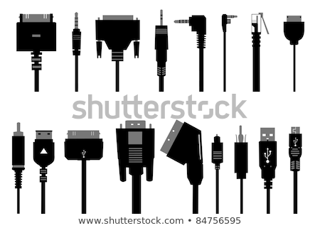 Set Of Different Video And Audio Connectors Vector Illustration Foto stock © laschi