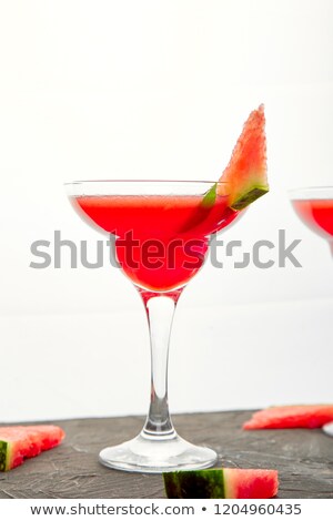 Stock fotó: Watermelon Margarita Cocktail On White Background Fresh Watermelon Lemonade