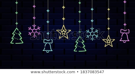 Foto stock: Christmas Neon Website Banners