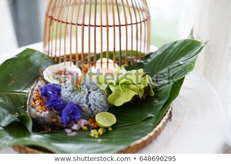 Foto stock: Interesting Idea For Fish Menu With Decoration
