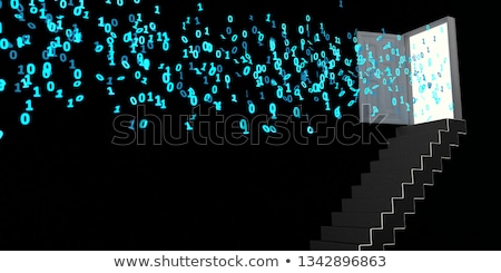 Stockfoto: Staircase Opened Door Data