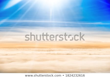 Сток-фото: Beautiful Airview With Blue Sky White Clouds And Sunrays