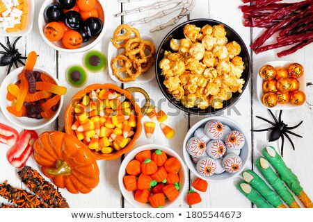 Foto stock: Assortment Of Halloween Treat For Party