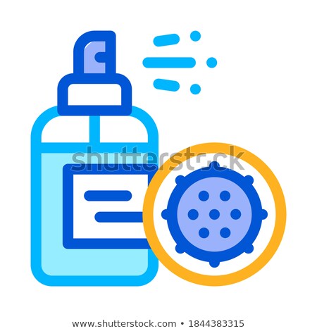 Foto d'archivio: Antibacteria Spray Kill Microbe Vector Sign Icon