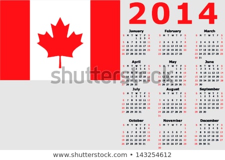 Foto stock: New Year 2014 Canada Flag Illustration