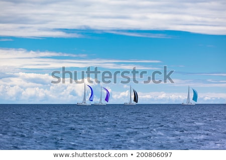 Stock fotó: Yacht Regatta At The Adriatic Sea In Windy Weather