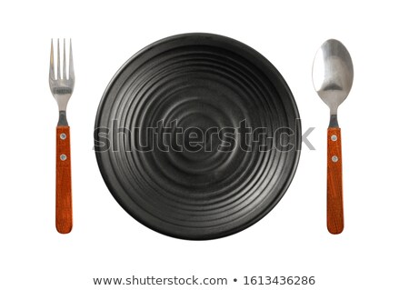 Foto d'archivio: Stainless Steel Fork And Spoon Isolated On A White Background
