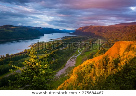 Foto stock: Columbia River Gorge Scenic View In Oregon
