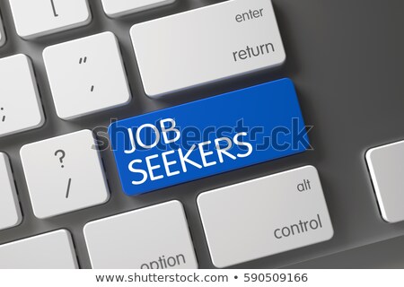 Keyboard With Blue Enter Button Job Seek [[stock_photo]] © Tashatuvango