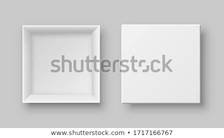 Stock fotó: Illustration Of Gray Opened Box