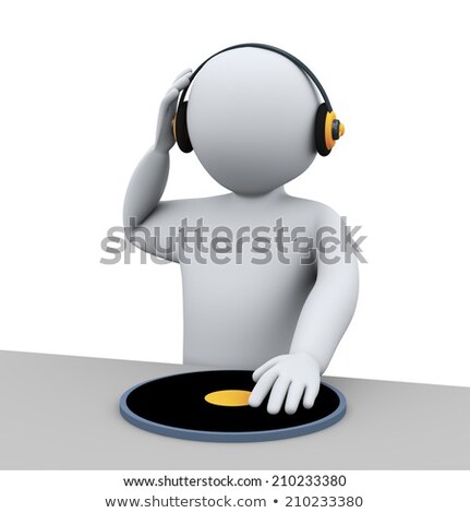 3d Man Dj Mixing Stock photo © Ribah