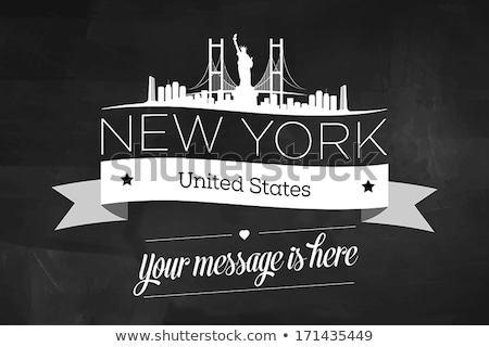 ストックフォト: Paper Template With New York City Background