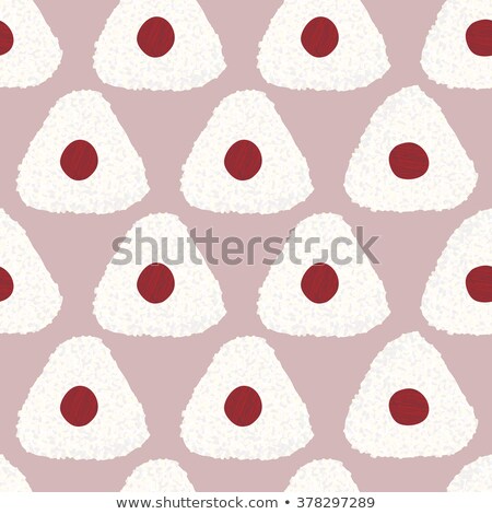 [[stock_photo]]: Onigiri Rice Ball Seamless Red Pattern
