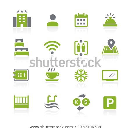 Hotel And Rentals Icons 1 Of 2 Natura Series Zdjęcia stock © Palsur