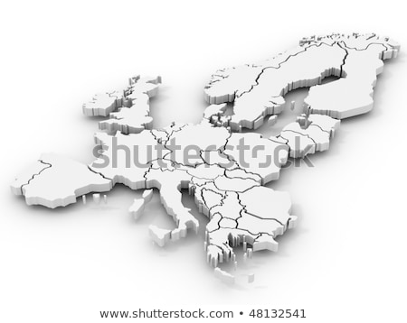 Stock fotó: Three Dimensional Map Of France Isolated 3d