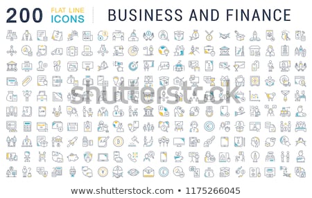 Foto stock: Business And Startup Flat Icons Set