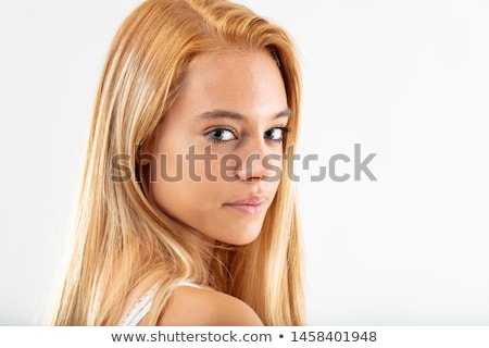 Closeup Of A Beautiful Woman Looking Over Her Shoulder Foto stock © Giulio_Fornasar