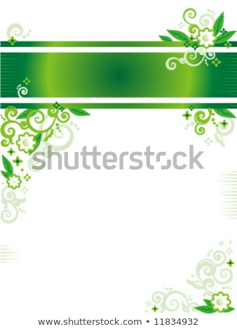 Antetul sau antetul site-ului web al bannerului floral verde Imagine de stoc © ratselmeister