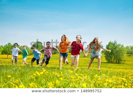 [[stock_photo]]: Children Play On The Meadow
