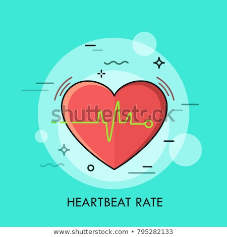 Foto stock: Poster With Electrocardiogram