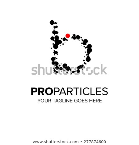 Foto stock: Alphabet Particles Logotype Letter B