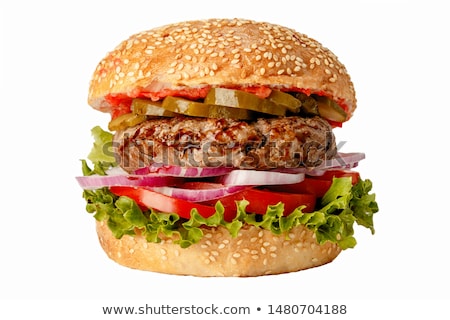 Foto stock: Delicious Fresh Hamburger